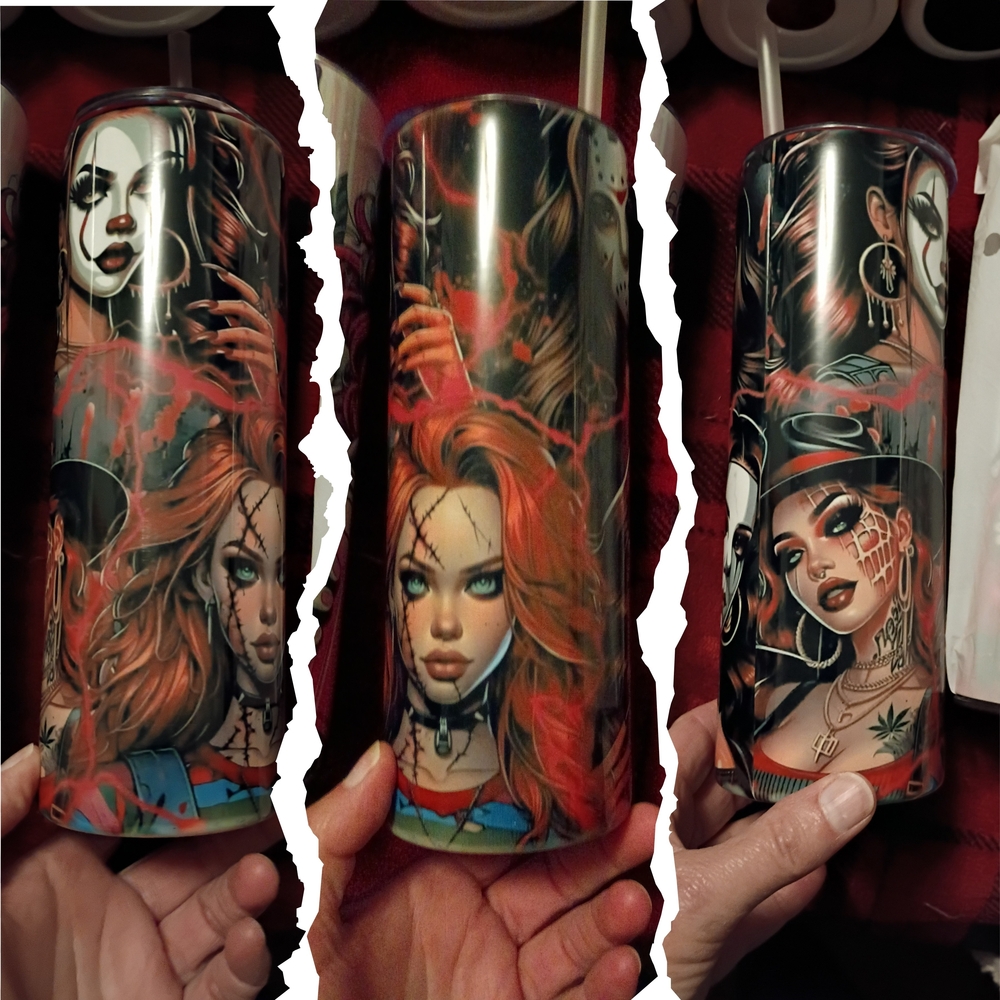 Vibrant Horror Art Tumbler